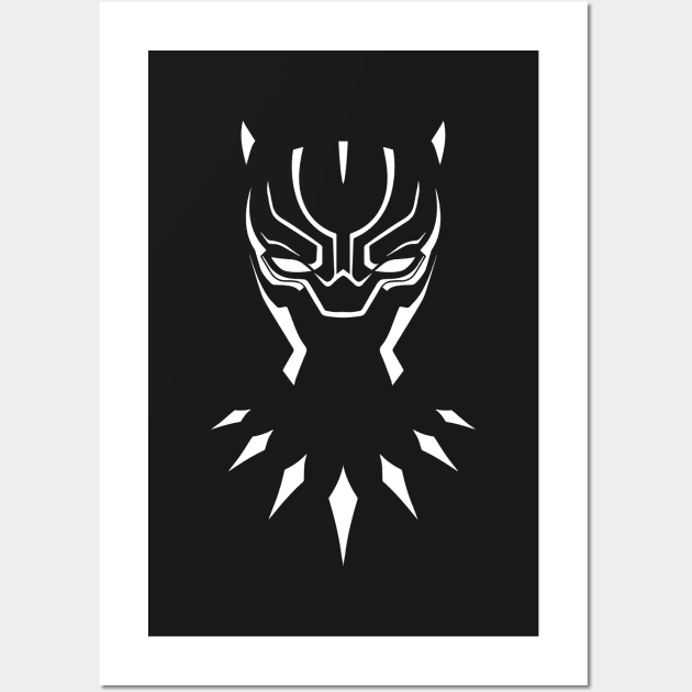 Minimalist Black Panther Wall Art by PWCreate